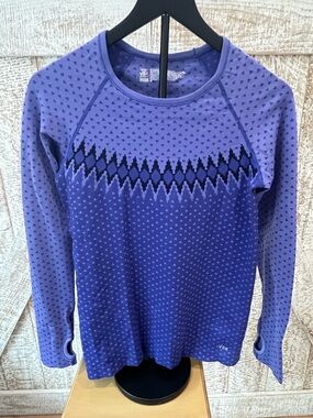 Victoria Secret VSX Seamless Purple Long-Sleeve Athletic Top Size Medium NWOT